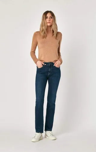 Vista 2 de Mavi Kendra - Jeans rectos de tiro alto para mujer, jeans elásticos, cómodos para mujer, lavables a máquina