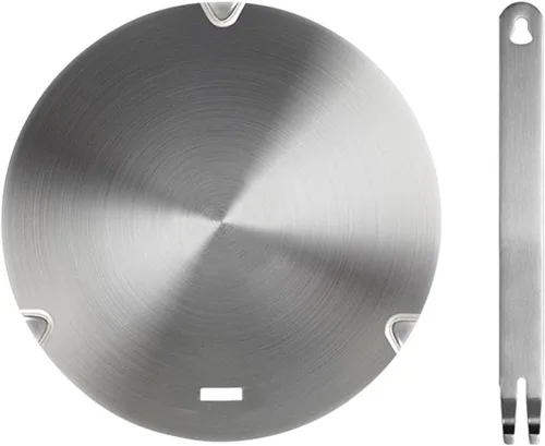 Vista 8 de Adaptador de placa de inducción, difusor de calor para estufa de gas y vidrio, disco convertidor de inducción con mango extraíble, placa difusora