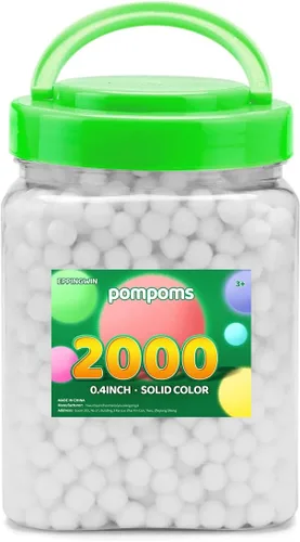 Vista 14 de Eppingwin - 2000 pompones negros, pompones suaves de 1 cm para manualidades, 0.4 pulgadas para proyectos de bricolaje de arte y manualidades (negro)