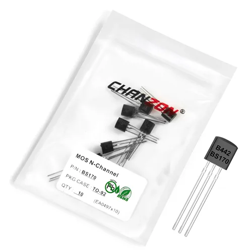 Vista 21 de Chanzon 2N60 TO-220AB NMOS MOS N-Channel Power MOSFET Transistor, alto voltaje y corriente nominal, (paquete de 10 unidades)