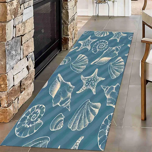 Vista 18 de Alfombra vintage con bandera estadounidense, 1.3 x 7 pies, diseño de estrellas y bandera estadounidense del Día de la Independencia, alfombra