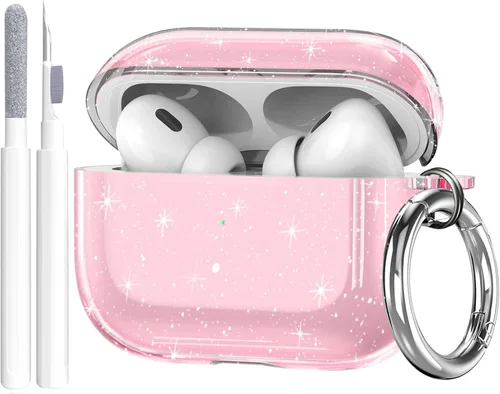 Vista 26 de Compatible con Airpods Pro 3 Funda transparente con bloqueo para teléfono, suave TPU magnético bloqueo automático Apple AirPods Pro de tercera