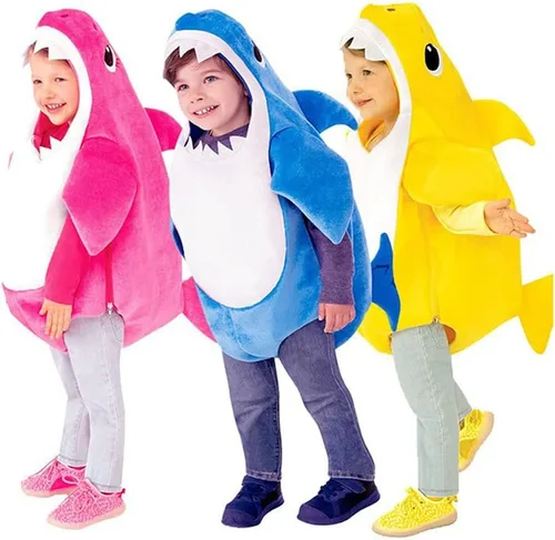 Vista 6 de Plustrong Disfraz de tiburón para niños, disfraz de Halloween para niños pequeños y niñas, Shark Daddy