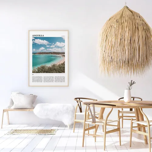 Vista 5 de Póster de viaje de Anguila, arte de pared de Anguila, impresión de póster de Anguila, foto de Anguila, decoración de Anguila, Caribe