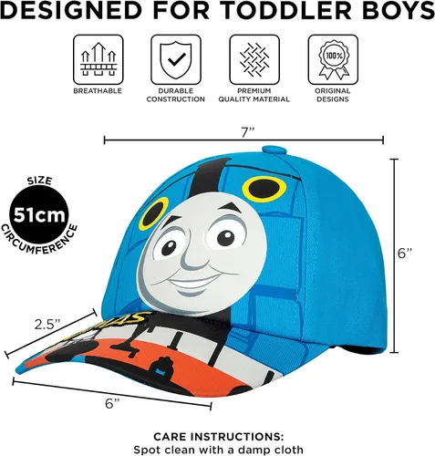 Vista 6 de Mattel Gorra de béisbol para niños Thomas Friends ajustable para niños de 2 a 4 años