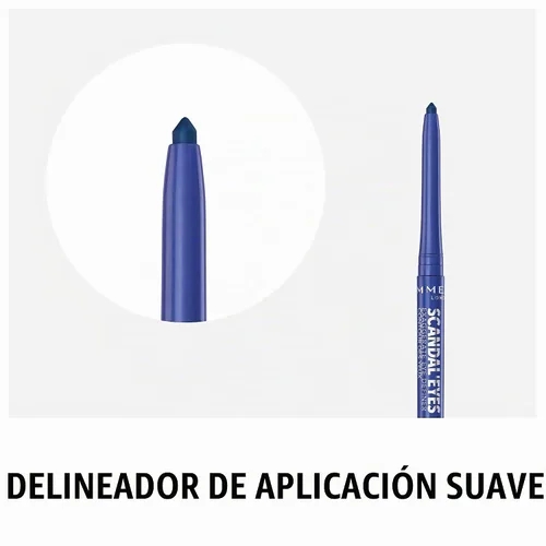 Vista 7 de Rimmel London Scandaleyes Exaggerate Eye Definer, 004 azul cobalto, 0.01 oz (paquete de 1)