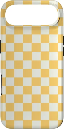 Vista 27 de Yellow Checkered Checker Checkerboard Classic Pattern Case for iPhone 17