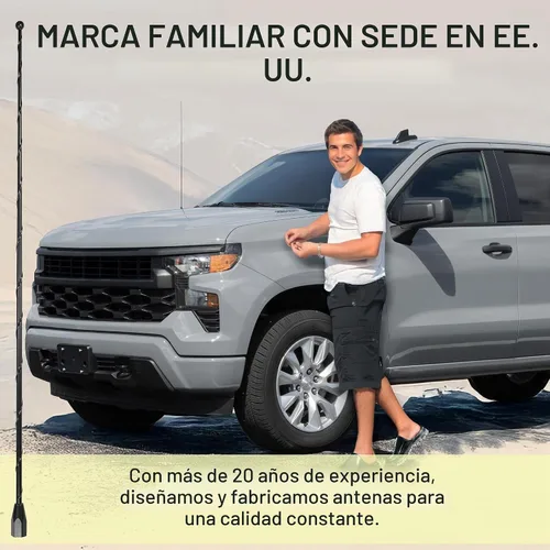 Vista 8 de AntennaMastsRus - Antenas compatibles con Toyota Tundra 2000-2020 - Antena de repuesto, Negro
