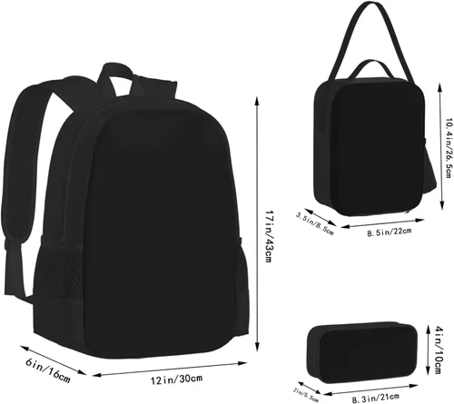Vista 2 de keketuoxi Mochila escolar de moda para niños y niñas, con correas acolchadas ajustables, 3PSC, Banb03