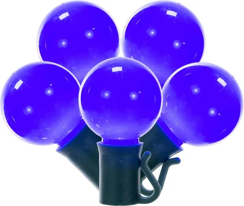 Vista 8 de vickerman x8gcg37 Light Set con 25 luces LED en verde con foco 8" espaciamiento de alambre, 16 ', Amarillo