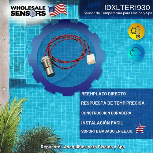 Vista 2 de Repuesto para sensor termistor calentador Hayward IDXLTER1930