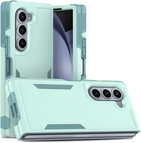 Vista 52 de Funda WOGROO para Samsung Galaxy Z Fold 4 - Funda protectora para teléfono a prueba de golpes, duradera, negra