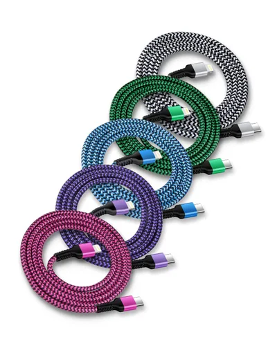 Vista 14 de Cable USB C a Lightning 4Pack/0,9 m, Certificado Apple Powerline C-Type Cargador de Carga Rápida Original Cable Lightning para iPhone 14 13 13 Pro