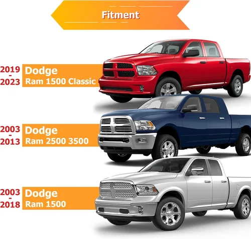 Vista 6 de WeiSen Enganche de Receptor Trasero de Remolque de 5 cm Clase 3 Compatible con Dodge Ram 1500 2003-2018, Se Adapta a Ram 2500 3500 2003-2013, Se
