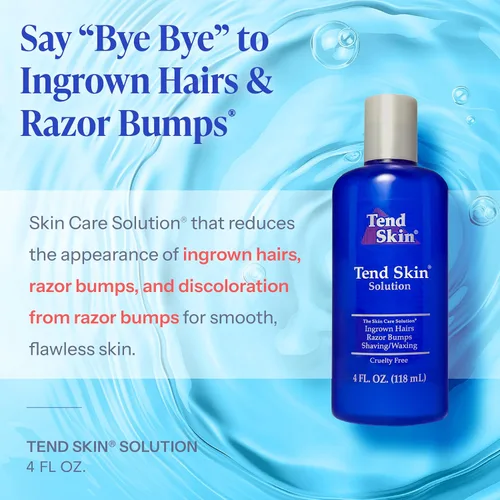 Vista 2 de Solución Tend Skin para cortes antiestéticos, pelos encarnados y quemaduras de afeitado, Tónico post-afeitado y depilación para hombres y mujeres