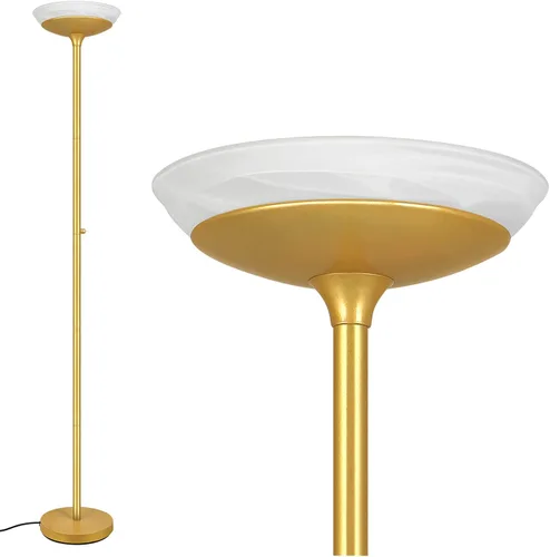 Vista 13 de BoostArea Torchiere - Lámpara de pie LED súper brillante de 30 W, lámpara de poste regulable de 3000 K con interruptor giratorio, lámpara de pie