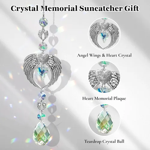 Vista 8 de Regalos conmemorativos para perros, juego de atrapasoles conmemorativo con atrapasoles de acrílico y cristal, regalo de condolencia por pérdida
