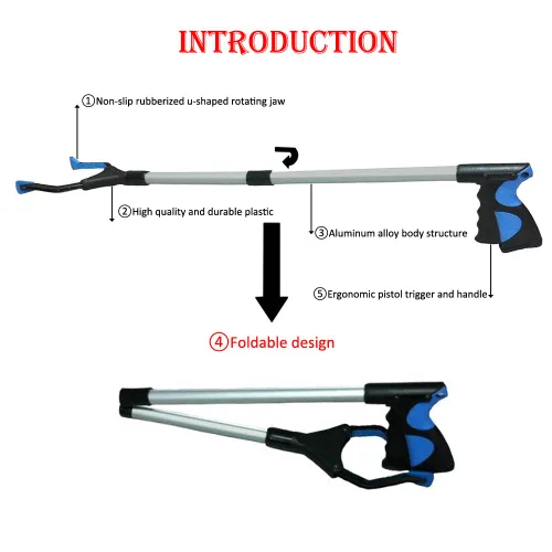 Vista 3 de Greatstar Reacher Grabber - Herramienta de recogida de 2 piezas, extensor de 32 pulgadas, herramienta de agarre para ayudas de discapacidad