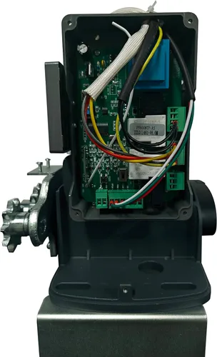 Vista 5 de Kit de operador de puerta automática deslizante con 2 controles remotos, puertas deslizantes de hasta 1200 libras y motor de puerta accionado por