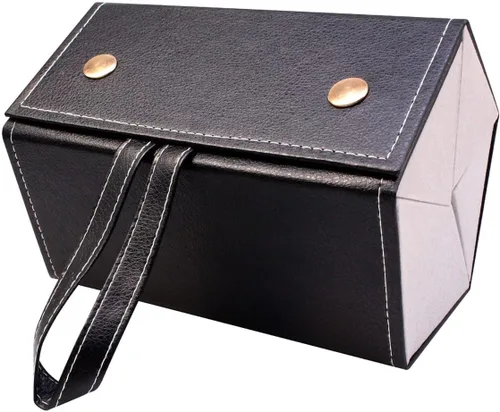 Vista 3 de Xilkoze 5 Slots Travel Sunglasses Organizer Glasses Case Foldable EyeGlass Holder Storage Box for Multiple Glasses