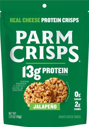 Vista 7 de ParmCrisps - Galletas crujientes de queso cheddar, hechas simplemente con queso 100% REAL Snacks keto saludables, bajos en carbohidratos, altos