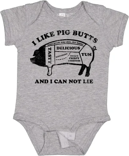 Vista 11 de inktastic Body para bebé I Like Pig Butts Blanco