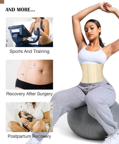 Vista 7 de Entrenador de cintura para mujer, corsé de látex para cintura