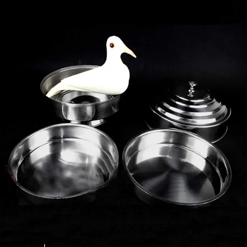 Vista 5 de Enjoyer Fire Dove Pan Doble Carga Trucos de Magia Escenario Ilusiones Mago Accesorios Apariencia Trucos Accesorios