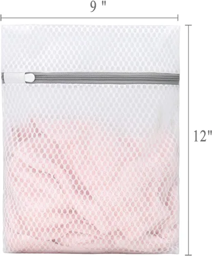Vista 5 de Muchfun 3 bolsas de lavandería duraderas de malla de panal para prendas delicadas de 9 x 12 pulgadas (3 pequeñas) 36 ES Small