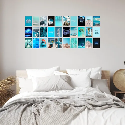Vista 4 de Kit de collage de fotos estéticas de alta calidad de 30 y 50 piezas, vinilo adhesivo fuerte, colección de fotos de estilo estético, decoración