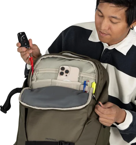 Vista 10 de Osprey Proxima - Mochila para portátil Campus de 30 L, color marrón marrón (Barley Brown)