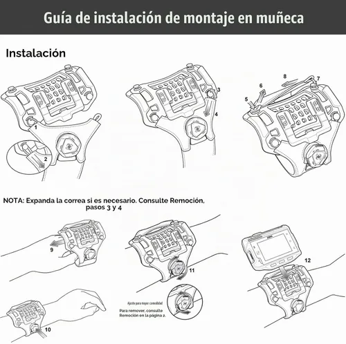 Vista 2 de Soporte de pulsera para PDA, correa de montaje en muñeca para escáner de computadora portátil Zebra WT6000 WT60B0, ideal para manipuladores