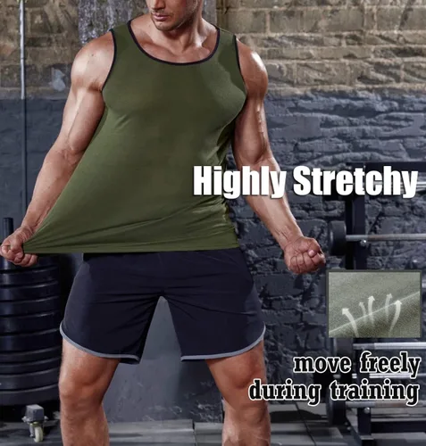 Vista 2 de COOFANDY Camisetas sin mangas de entrenamiento para hombre, paquete de 3 camisetas de gimnasio para culturismo, fitness, sin mangas