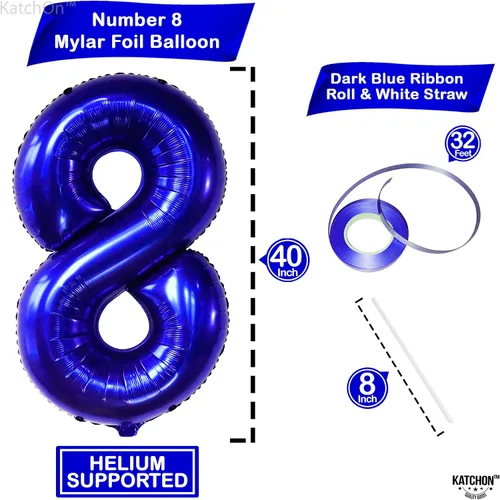 Vista 680 de KatchOn Globo negro del número 1 de 40 pulgadas, globo de feliz cumpleaños Large Mylar Number One Balloon for 1st Birthday Decorations, Foil