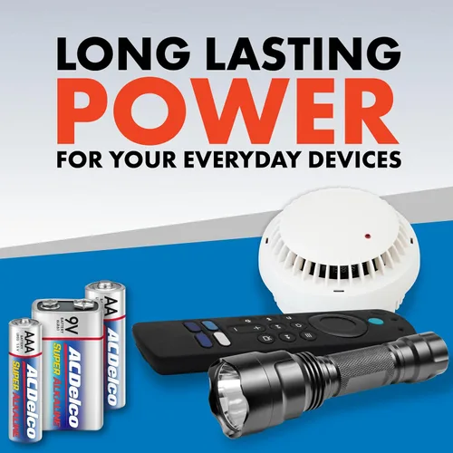 Vista 5 de Powermax ACDelco 84 pilas alcalinas, 40 AA, 36 triples AAA, 8 unidades de 9 voltios, paquete combinado de baterías para el hogar y la oficina