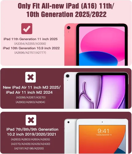 Vista 2 de Funda TiMOVO para iPad (A16) de 11ª generación de 11 pulgadas 2025, funda para iPad de 10ª generación 2022 con protector de pantalla, cubierta