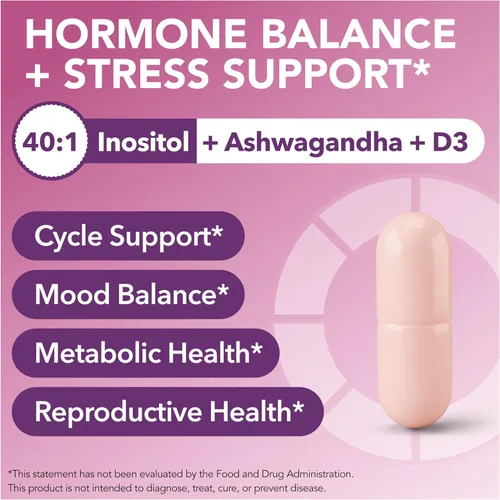 Vista 2 de Intimate Rose Suplemento de Myo-Inositol y D-Chiro Inositol para Mujeres - Equilibrio Hormonal y Soporte Ovárico para Mujeres - Relación Ideal 40:1