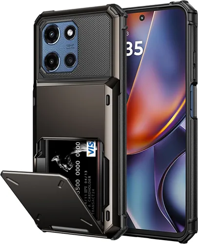 Vista 11 de Vofolen Funda tipo cartera para Moto G Play 2025 con tarjetero de doble capa, resistente, a prueba de golpes, protección contra caídas, tapa oculta