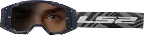 Vista 6 de Casco de moto LS2 Charger Pro con gafas OTG (negro con lente de iridio plateado)