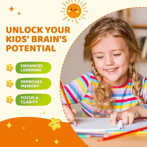 Vista 5 de Gomitas de glicinato de magnesio para niños, suplemento cerebral para la memoria y la concentración con fosfatidilserina, L-teanina, zinc para niños