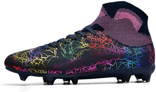Vista 2 de ESXGED Zapatos de fútbol ligeros de moda para mujer, zapatos de fútbol para hombre, cómodos, zapatos de pinchos, para entrenamiento, atléticos