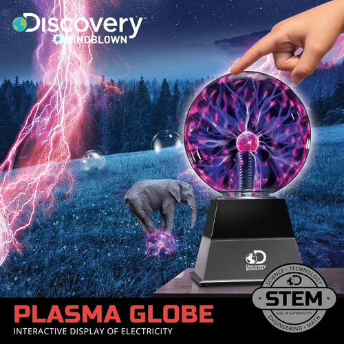 Vista 4 de Discovery™ Lámpara de globo de plasma, luz sensible al tacto y al sonido, bola de plasma eléctrica interactiva para aprendizaje STEM práctico