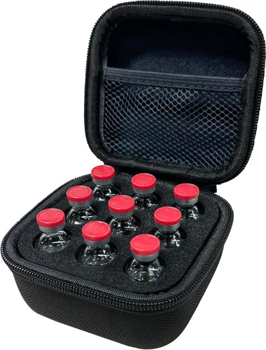 Vista 9 de Cruxer Estuche de viaje para bolígrafo enfriador de insulina aprobado por la TSA, bolsa médica refrigerada con ladrillo de hielo protector