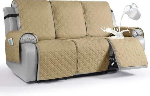 Vista 13 de VANSOFY Funda impermeable para sofá reclinable, lavable, funda para sofá reclinable de 1 pieza, protector de muebles con correas elásticas, bolsillo