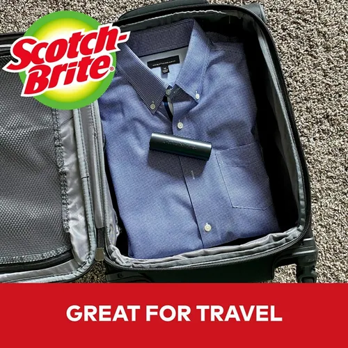 Vista 2 de Scotch-Brite - Mini rodillo quitapelusas de viaje, ideal para quitar el pelo de mascotas, 30 hojas