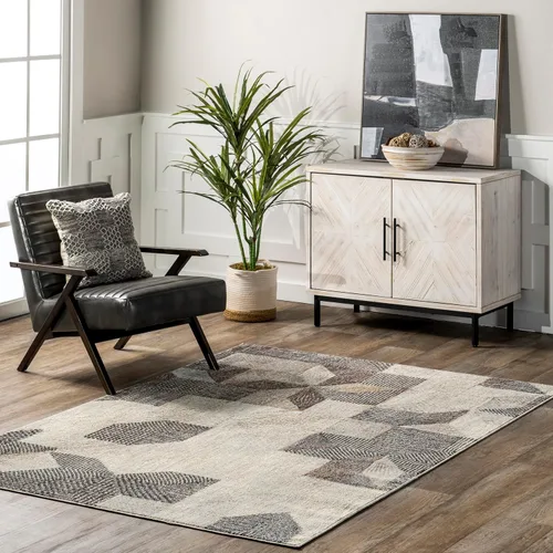 Vista 20 de Nuloom Aadhya - Alfombra geométrica de 2 x 8 pies para sala de estar, dormitorio, comedor, entrada, pasillo, color marrón claro