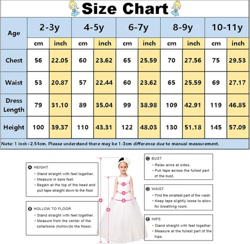 Vista 3 de TYHTYM Princess Costumes Little Girls Dress Up Fancy Halloween Christmas Party