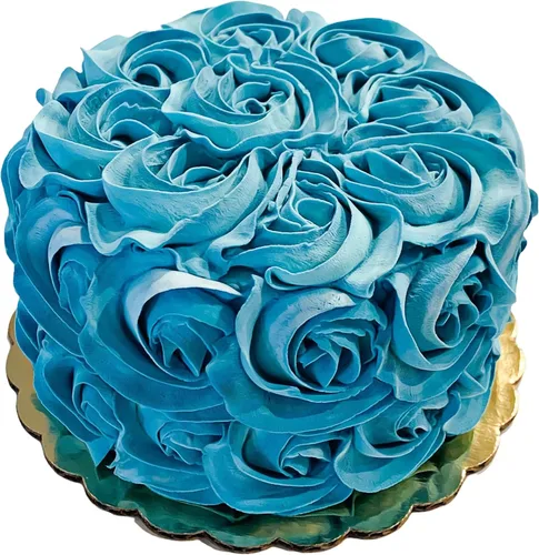 Vista 11 de Pastel falso de roseta azul hecho a mano por Dezicakes - Pastel falso - Pastel artificial