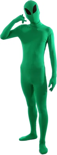 Vista 12 de VSVO - Traje de Greenman de cuerpo completo, color verde lima (verde lima, talla M)