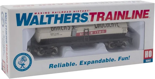 Vista 5 de Walthers Trainline HO Scale Model 40' Tank Car - Baker's Chocolate GATX 31057